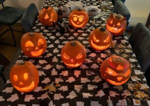 Halloween pompoenen
